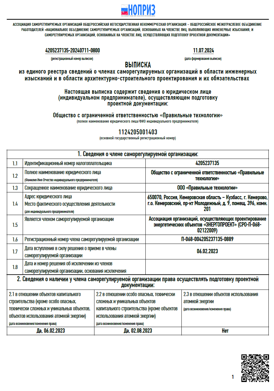 СРО проектная документация